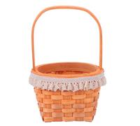 CONGARTENO Cesta Pequeña Tejida de Madera Portátil Mini Cesta de Frutas Decorativa para Fotografía y Almacenamiento Accesorio Multiusos Hogar