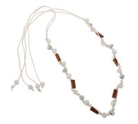 CONGARTENO Cinturón Bohemio Tejido para Mujer Cinturilla Étnica Ajustable de Cuerda con Cuentas Azules Cinturón Fino para Vestido Boho Vintage Accesorio de Moda para Uso Diario y Eventos