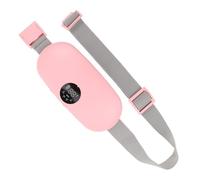 CONGARTENO Cinturón Calefactor Lumbar Ajustable para Mujer con Masajeador Abdominal y Calentador Eléctrico Portátil para Alivio Menstrual Calor Rápido Material Transpirable y Color Rosa