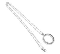 CONGARTENO Colgante Medallón Redondo Acero Inoxidable Vidrio Transparente con Mecanismo de Tornillo para Mujer Uso DIY Recuerdos 25mm