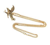 CONGARTENO Collar Colgante de Águila para Hombre Dorado Vintage, Cadena de Metal Resistente, Joyería Hip Hop Casual, Símbolo de Fuerza y Libertad, Estilo Urbano, Tamaño Mediano