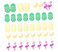 CONGARTENO Confeti para Fiesta Hawaiana de Verano Mezcla Brillante de Piñas Verdes y Amarillas Copas y Flamencos Decoración para Bodas Cumpleaños y Shower Total