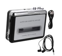 CONGARTENO Convertidor de Cinta Portátil USB Reproductor de Música de Alta Fidelidad Diseño Compacto sin Batería Fácil de Usar para Digitalizar Casetes