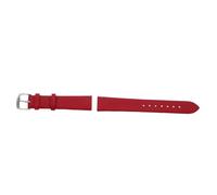 CONGARTENO Correa De Reloj De Cuero Auténtico 18 Mm Para Hombre Correa Reemplazable Resistente Al Desgaste Ajustable Color Rojo Intenso Para Uso Diario y Viajes