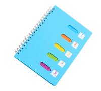 CONGARTENO Cuaderno Espiral Lateral Grande Azul de Notas Grueso con Divisores Libreta Multiuso para Diario Categoría y Escritura Escolar Viaje