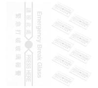 CONGARTENO Cubierta de Vidrio de Seguridad contra Incendios para Interruptor Manual, 10 Unidades, Vidrio Transparente Resistente a Altas Temperaturas, Compatible para Estaciones de