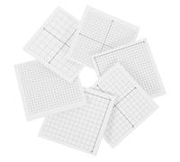 CONGARTENO de notas adhesivas mini cuadriculadas con 25 hojas por, papel blanco resistente, paquete de 6 para uso en entornos escolares y laborales con diseño funcional