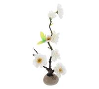 CONGARTENO Decoración Floral Japonesa Artificial Blanca para Sushi y Sashimi Adorno Resistente para Bandejas de Sushi Decoración Versátil para Bares y Cafeterías Flores Decorativas para
