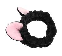 CONGARTENO Diadema Con Orejas De Gato Diadema De Oreja Spa Y Diademas Para Accesorios Diadema De Cuidado De La Piel Diadilla Mujeres Gato Diadema De Gato Black Felpa