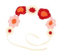 CONGARTENO Diadema De Crochet Con Flores Grandes Para Mujer Banda De Pelo Decorativa Pañuelo Trenzado Para Niñas Accesorio Elegante Para Bodas y Fiestas