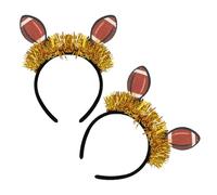 CONGARTENO Diadema Temática de Fútbol Americano 2 Piezas Espumillón Brillante para Mujer Accesorio para Fiesta Deportiva Decoración Divertida para Eventos y Celebraciones Futboleras