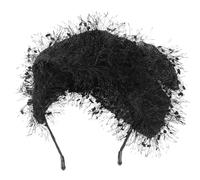 CONGARTENO Diadema Vintage con Mini Sombrero de Copa Negro Lazo con Borla Tejido Suave y Cómodo Adecuado para Bodas Fiestas de Té y Ocasiones Obsequios