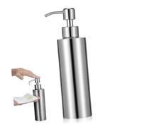 CONGARTENO Dispensador de Jabón Líquido de Acero Inoxidable Bomba Dosificadora para Cocina y Baño Diseño Cilíndrico Elegante Fácil Recarga y Uso Diario