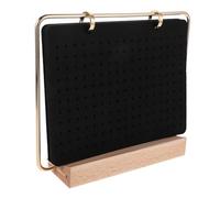 CONGARTENO Estante de Almacenamiento de Broche de Fieltro Soporte de Madera de alfiler de Esmalte Organizador de Insignia de alfiler de Esmalte Organizador de Pantalla Pin Metal Negro