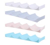 CONGARTENO Estante Organizador de Botellas y Latas de Plástico para Cocina y Despensa 4 Piezas en Colores y Almacenamiento Versátil para Refrigerador y Mesa