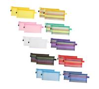 CONGARTENO Estuche Multifunción para Lápices Gran Capacidad, Material Nylon y Plástico, Adecuado para Uso Diario y Accesorios de Viaje, Paquete de 20 Unidades Color Aleatorio