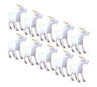 CONGARTENO Figuras De Ovejas En Miniatura De PVC Realistas, 12 Piezas, Modelo De Cabra De Resina, Decoración para Manualidades, Escenas Campestres, Coleccionables para Hogar y Educación