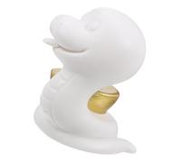 CONGARTENO Figurilla de Serpiente de Cerámica para Escritorio Escultura Decorativa con Acabado Dorado Adorno Duradero para Hogar y Jardín Festividades