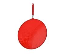 CONGARTENO Filtro de Aceite de Silicona con Aro Inoxidable Pantalla Multifuncional Salpicaduras para Freír Colador y Escurridor de Cocina Resistente al Calor y Fácil de Limpiar