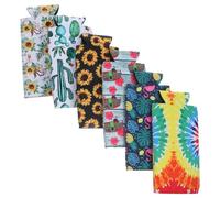 CONGARTENO Fundas para Latas de Bebidas 330 Ml Delgadas, Neopreno, Aislante Resistente para Cerveza, 6 Piezas, Uso en Picnic, Senderismo y Playa Estilo Aleatorio