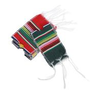 CONGARTENO Fundas para Ponchos de Botellas de Algodón Rayas de Arcoíris, 4 Piezas Multicolor (Morado, Rojo, Amarillo, Verde), Decoración para Fiesta Mexicana Cinco de Mayo, Accesorios
