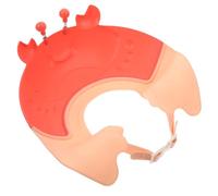 CONGARTENO Gorro de Champú de Seguridad Sombrero de Baño Rosa para Bebés Diseño de Cangrejo, Resistente al Envejecimiento y Correa Ajustable para Niños y Niñas