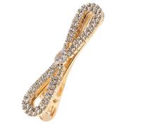 CONGARTENO Horquillas De Pelo Con Rhinestones Accesorios Para Boda Con Diseño De Lazo Horquillas De Brillo Para Novia y Fiesta Clip Duckbill Elegante Dorado