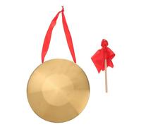 CONGARTENO Instrumento de Percusión Tradicional Chino Gong de Mano Duradero Martillo Ergonómico Sonido Resonante para Entrenamiento Rítmico y Regalo