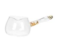 CONGARTENO Jarra de Vidrio con Asa Lateral Ergonómica Resistente y Taza Multifuncional para Café y Té y Oficina Vidrio Grueso Transparente