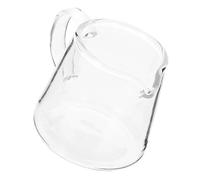CONGARTENO Jarra de Vidrio Transparente para Leche y Café Mini Servidor para y Jugos Diseño Ligero y Multifuncional para Hogar y