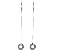 CONGARTENO Juego de 2 Cadenas de Silenciador para Platillos de Batería Jazz, Extensión Ajustable de Cadena Sizzle para Platillos Ride y Caja, Accesorios de Repuesto de Metal Plateado