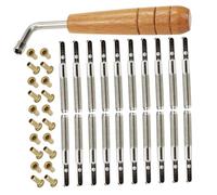CONGARTENO Juego de Clavijas de Cuerda para Lira y Arpa, 20 Clavos de Fijación, 20 Remaches y 1 Llave Ajustable, Accesorio Profesional para Arpa Lira, Herramientas de Ajuste de Holgura