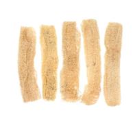 CONGARTENO Juguetes Molares De Lufa Natural para Mascotas 5 Piezas 13-22 Cm, Herramienta Exfoliante y Limpiadora, para Hámster y Animales Pequeños, Suministros para Cuidado Dental y Baño