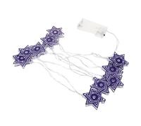 CONGARTENO Luces LED de Cadena Luces Suaves y Brillantes Forma de Estrella de David de Hierro para Hanukkah para Decoración Exterior en Jardín y Carpa
