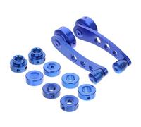 CONGARTENO Manivelas para Ventanillas de Coche de Aluminio Azul Mango para Puertas Izquierda y Derecha Incluye Adaptadores y Clip de Montaje Reemplazo para Manilla de Ventana Manual