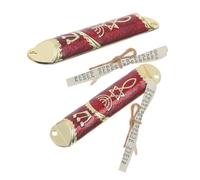 CONGARTENO Mezuzá De Metal con Pergamino para Puerta, Diseño Dorado y Rojo, Símbolo De Bendición Judía, Decoración del Hogar Tradicional, Juego De 2 Piezas para Protección y Obsequio Religioso