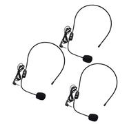 CONGARTENO Micrófono de Diadema y Amplificador de Voz Portátil Cable Negro, Altavoz Integrado, 3 Unidades para Enseñanza y Presentaciones Profesionales Ligeras