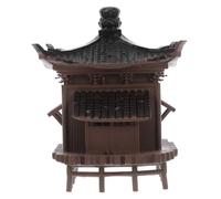 CONGARTENO Miniature Asian Pavilion Ornament para Acuarios Decoración de Plástico Resistente con Detalles Clásicos Adecuado para Bonsáis y Jardines Zen de Arquitectura para Peceras