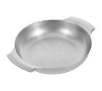 CONGARTENO Olla Retro de Acero Inoxidable con Doble Asa Sartén Antiadherente para Paella Ramen y Cocción Inducción Olla Versátil para Cocinar Casa Oficina y Camping