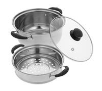 CONGARTENO Olla Vaporera Inoxidable Multifuncional para Cocción Casa y Cacerola Práctica Base Gruesa y Diseño Antiadherente