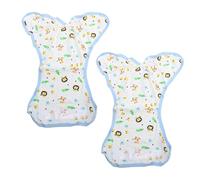 CONGARTENO Pañales Lavables Tipo Braguita para Ñiño Unisex, Algodón Transpirable, Talla Única 0-2 Años, Diseño Estampado de León y Cocodrilo, Pantalones de Entrenamiento para Ir al Baño, 2