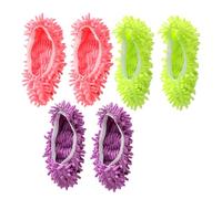 CONGARTENO Pantuflas Mopa para Limpiar Pisos de Vinilo y Cerámica, Calcetines de Fibra Livianos y Creativos, 6 Piezas para Limpieza Doméstica sin Rayar Suelos
