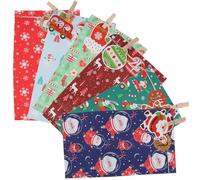 CONGARTENO Papel Kraft para Adviento Navidad Bolsa Regalo Pequeña Vintage para Dulces Snacks y Contar Días de Bolsitas Colgantes para Fiesta y Decoración Navideña
