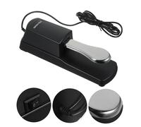 CONGARTENO Pedal de Sustain para Teclado Eléctrico Pedal Metálico Duradero Antióxido con Conmutador de Polaridad Reversible Compatible con Piano Sintetizador y Midi para Estudio y Grabación