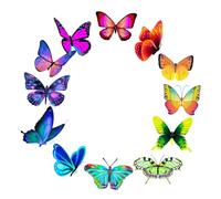 CONGARTENO Pegatinas Decorativas de Mariposas Impermeables Adhesivos de para Maleta y Portátil 100 Unidades Resistentes al Agua Ideales para Scrapbooking y Personalización