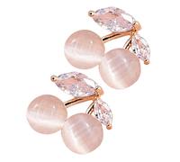 CONGARTENO Pendientes de Cereza Pequeños para Mujer Bisutería Minimalista en Acero Inoxidable Color Rojo Brillante Ideales para San Valentín Estudiantes y Uso Diario