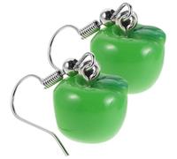 CONGARTENO Pendientes de Mujer Verdes con Diseño de Manzana Ligeros y Cómodos Joyería Festiva para Navidad y Fiesta de Navidad Pendientes de Fruta Originales para Chicas y Mujeres