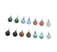 CONGARTENO Pendientes De Piedra Natural Mezclada Turquesa y Ópalo Set 7 Pares Mujer Diario Boda Ligero Compacto