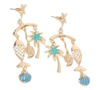 CONGARTENO Pendientes Estilo Hawaiano De y De Mar De Aretes De Playa Para Vacaciones Joyas De Tema De Playa Para Mujer