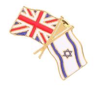 CONGARTENO Pin Aleación de Zinc Anti-rust Bandera del Reino Unido e Israel de Solapa de Metal Diseño Único y Moderno para Mochilas y Prendas